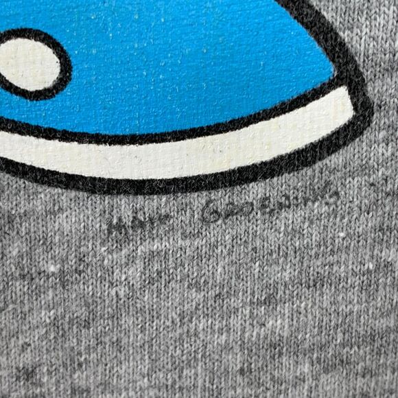 Vintage Y2K Bart Simpson Christmas T Shirt The Simpsons Santa Claus Gray L Large - Picture 5 of 7